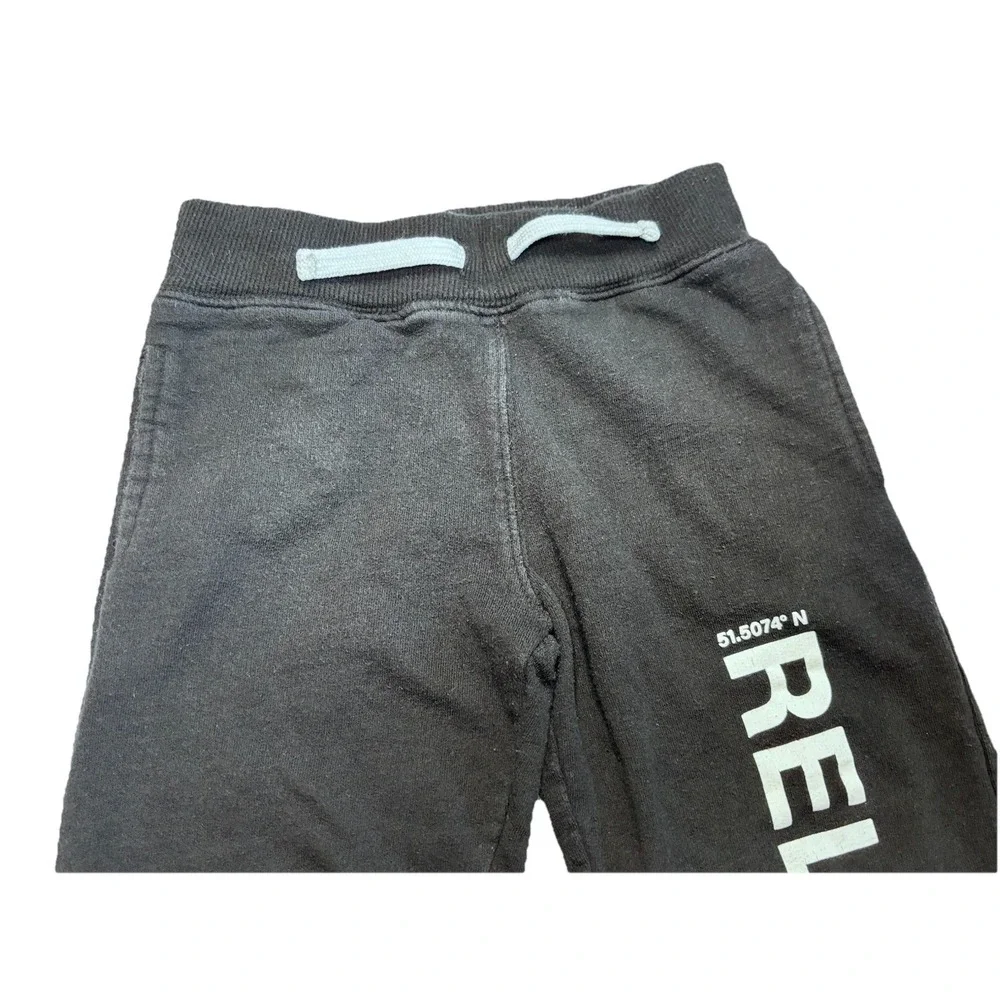 True Religion‎ Kids Jogger Sweatpants Size 5 Black Fleece Logo Drawstring Pants